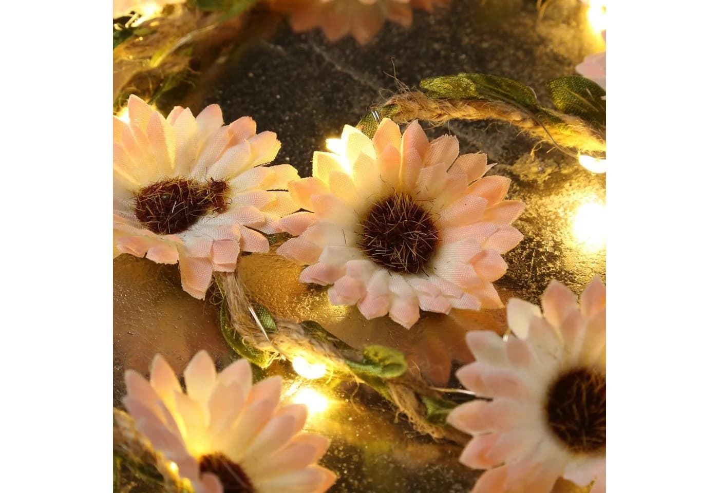 MARELIDA LED-Lichterkette Rosa Blumen mit Timer - Bild 3