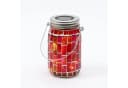 MARELIDA LED Solarleuchte Einmachglas Mosaik rot mit Lichtsensor Bild 1