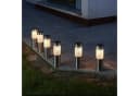 MARELIDA LED Solarleuchte Mosaik Edelstahl 6er Set Silber Bild 1