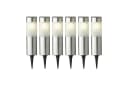MARELIDA LED Solarleuchte Mosaik Edelstahl 6er Set Silber Bild 2