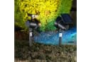 MARELIDA LED Solar Gartenstrahler 2er Set Schwarz Bunt Bild 1