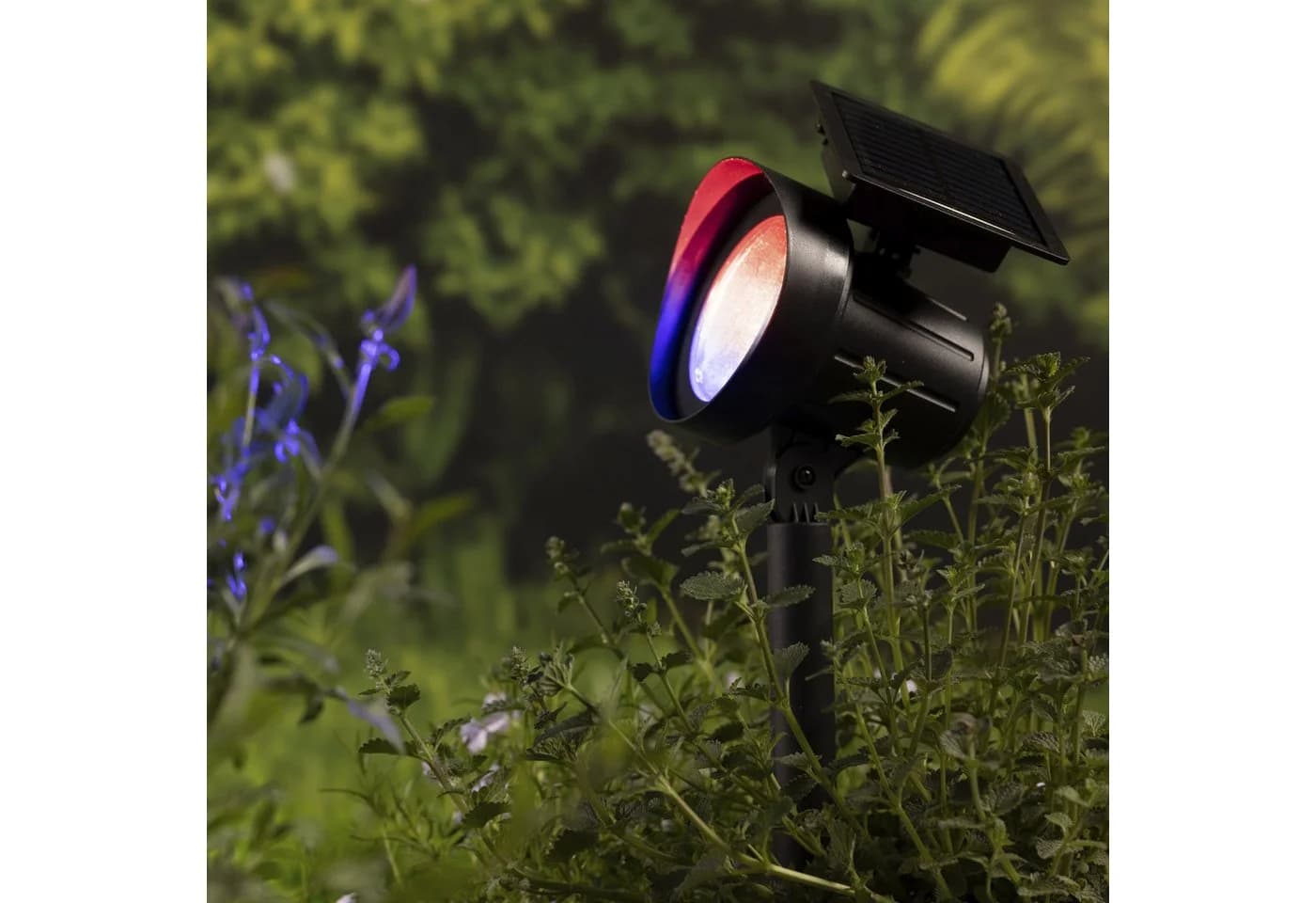 MARELIDA LED Solar Gartenstrahler 2er Set Schwarz Bunt - Bild 3