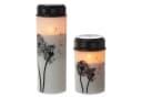 MARELIDA LED Grablichter 2er Set Weiß Schwarz Pusteblume Timer Bild 2