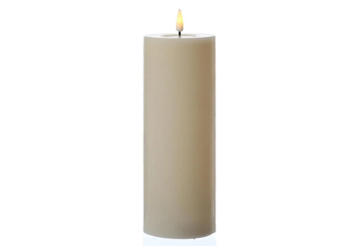 Deluxe Homeart LED-Kerze Mia Deluxe Echtwachs Wachsspiegel Flackernd Creme - Bild 2