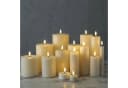 Deluxe Homeart LED-Kerze Mia Deluxe Echtwachs Wachsspiegel Flackernd Creme Bild 5