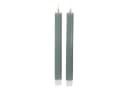 Deluxe Homeart LED-Stabkerze Mia Echtwachs Salbeigrün 24cm Bild 2