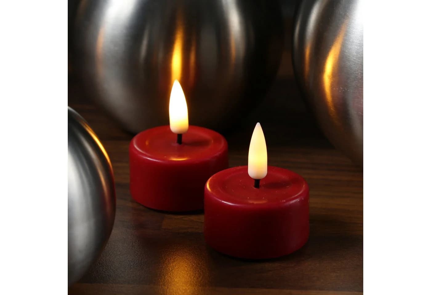 Deluxe Homeart LED-Teelicht Mia Rot 2er Set - Bild 4