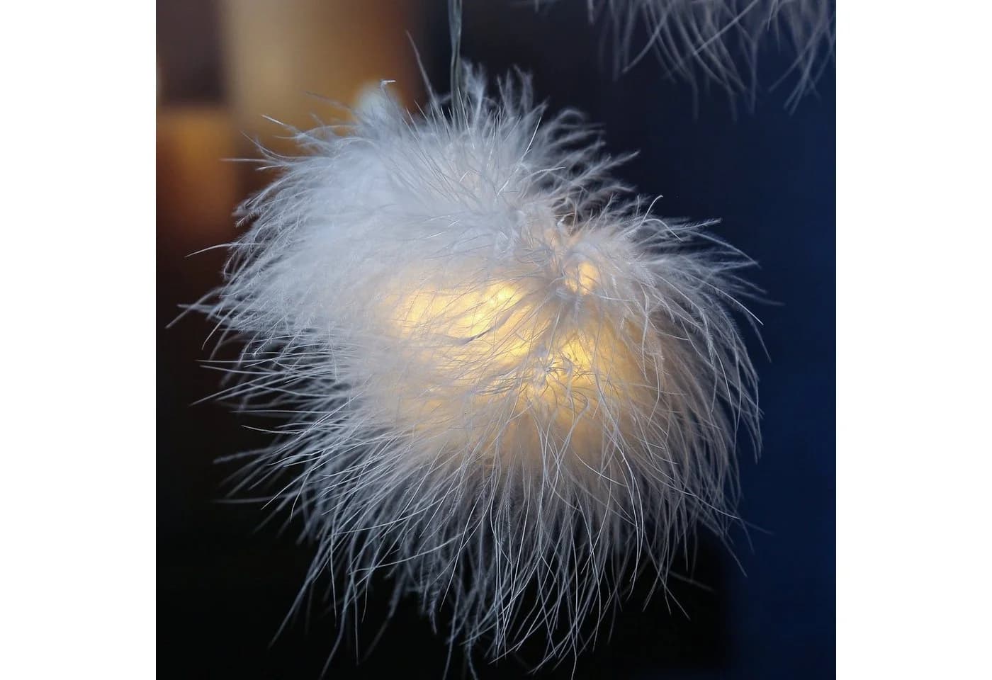 MARELIDA LED-Lichterkette Schneebälle 26 leuchtende Bälle 10m Winter Dekolichterkette - Bild 3