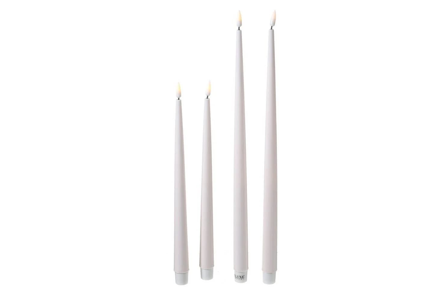 Deluxe Homeart LED-Stabkerzen ELLA Creme Echtwachs-Optik 38cm - Bild 5