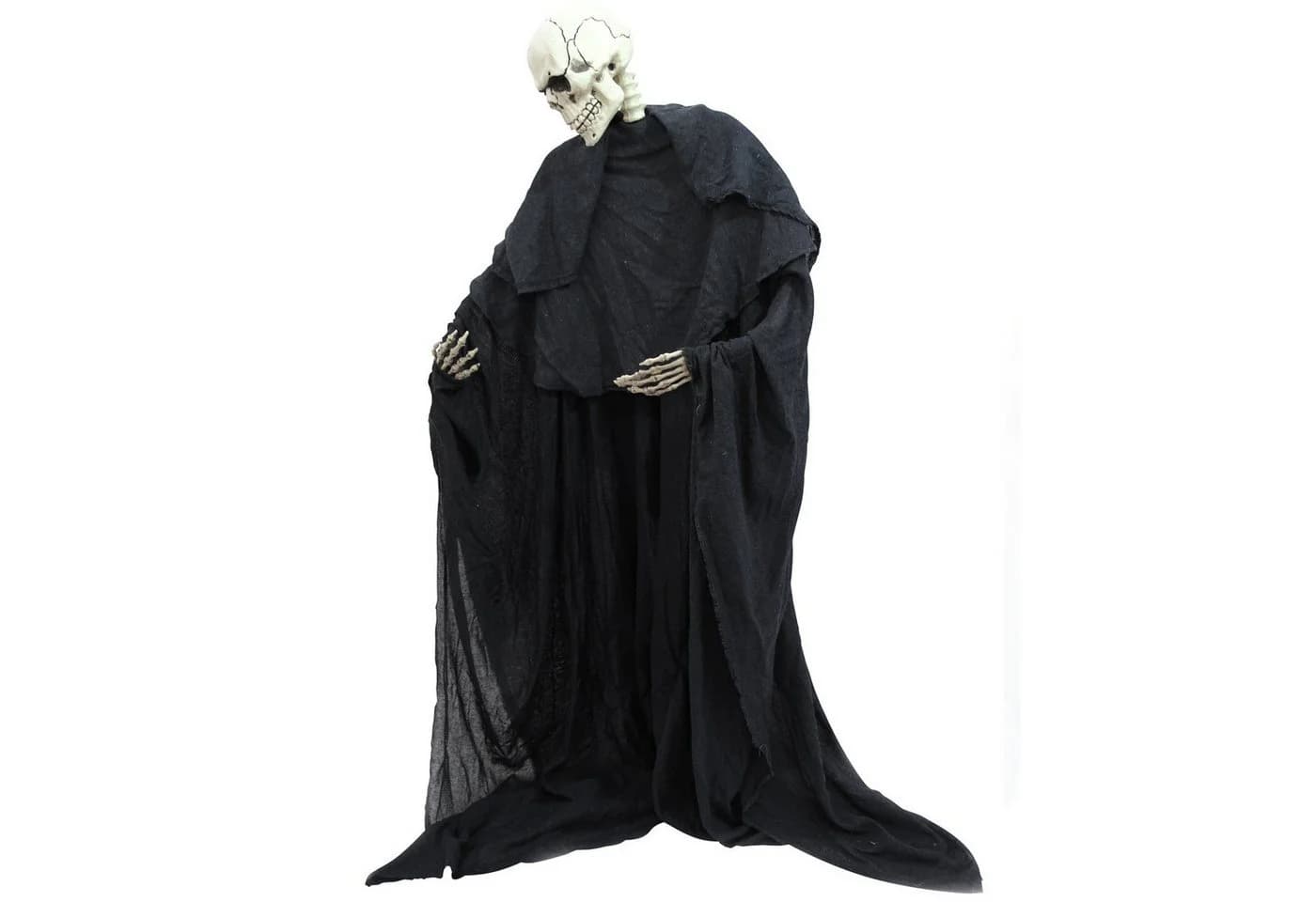 SATISFIRE Dekofigur Skelett DER TOD formbar 160cm Halloween Gruseldekoration - Bild 3