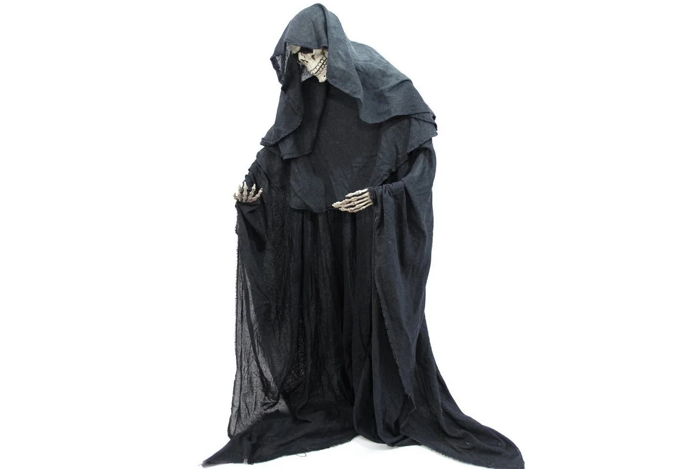 SATISFIRE Dekofigur Skelett DER TOD formbar 160cm Halloween Gruseldekoration - Bild 4