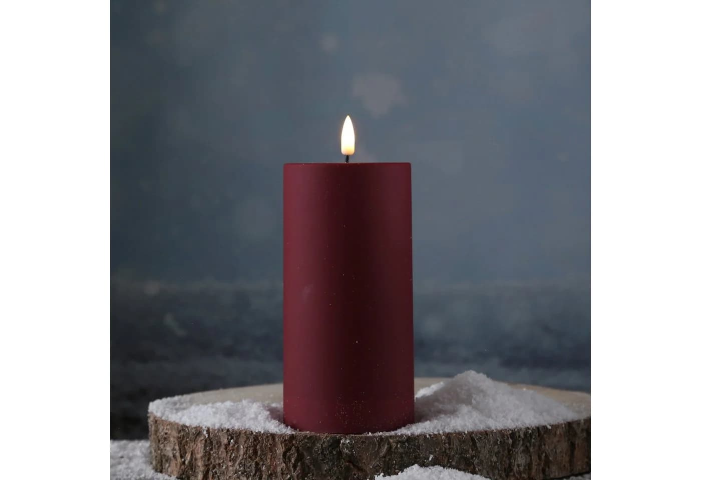 Deluxe Homeart LED-Kerze MIA Dunkelrot 15cm Warmweiß