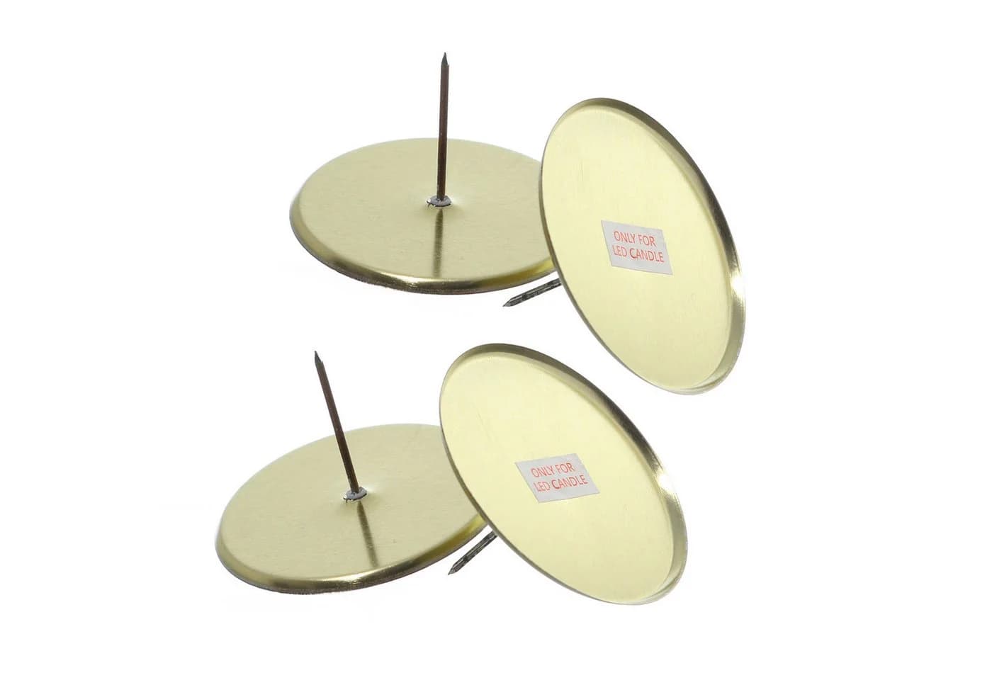MARELIDA Adventskerzenhalter Gold Metall 4er Set 8 cm - Bild 2