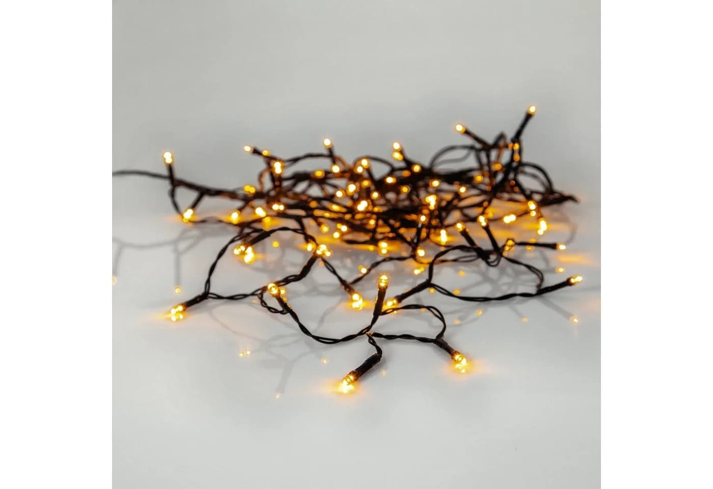 MARELIDA LED-Lichterkette 80-flammig Gold Warmweiß für Außen