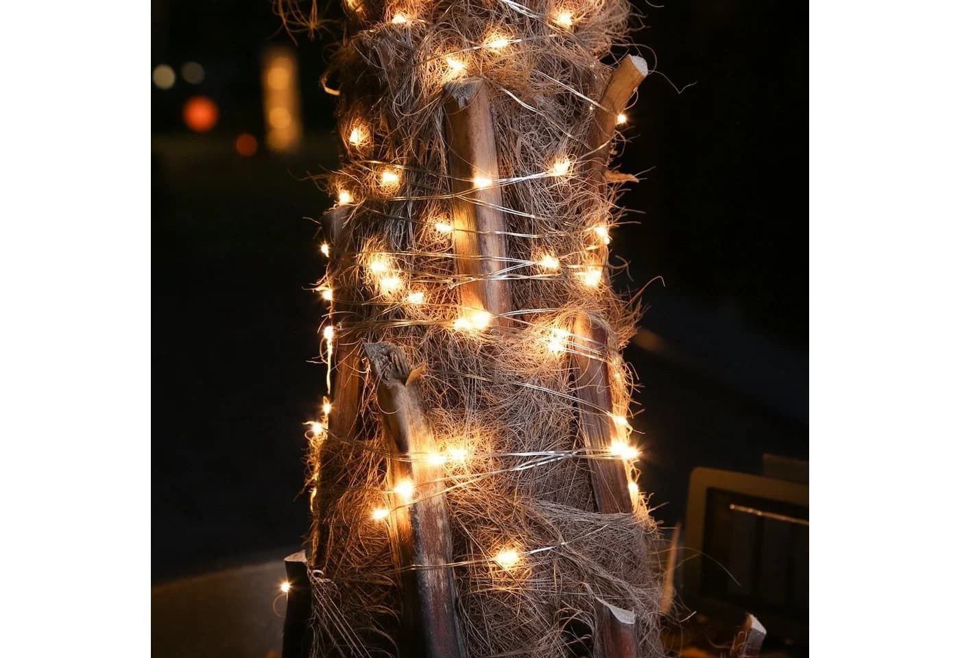 LED-Lichterkette 20m warmweiß, solarbetrieben, ideal für Garten und Party - Bild 5
