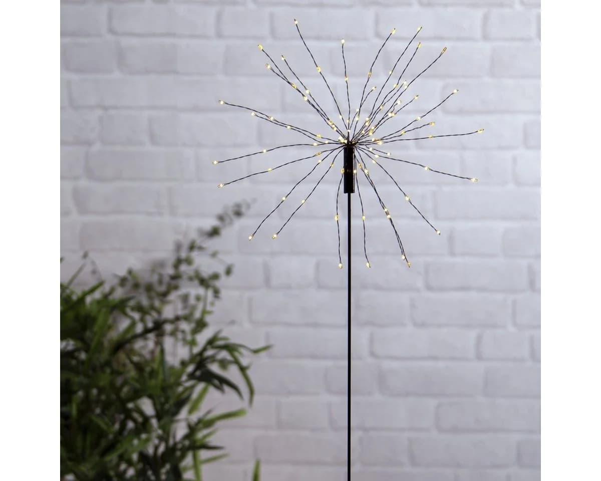 MARELIDA LED Solarstab Feuerwerk Gartendeko 90 LEDs Schwarz - Bild 5