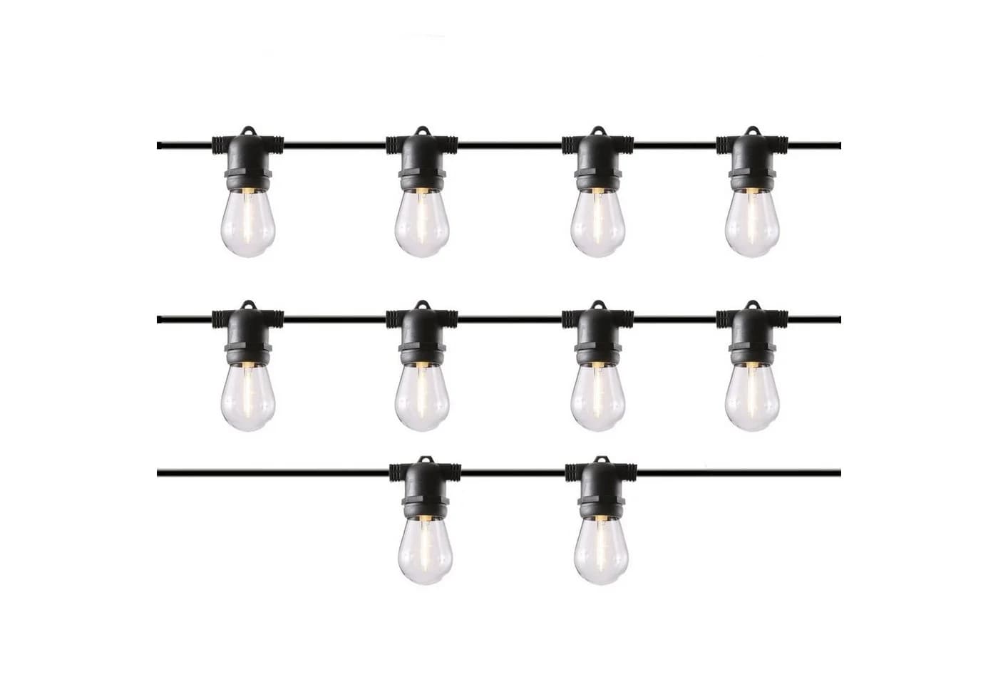 MARELIDA LED Solar Lichterkette 10-flammig Warmweiß mit Dämmerungssensor