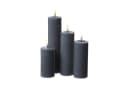 Deluxe Homeart LED-Kerze Mia Echtwachs Grau Flackernd Bild 4
