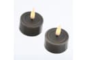 Deluxe Homeart LED-Kerze LED Teelichter MIA Flackernd mit Batterien 2er Set Grau Bild 2