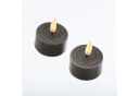 Deluxe Homeart LED-Kerze LED Teelichter MIA Flackernd mit Batterien 2er Set Grau Bild 5