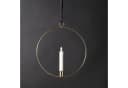 MARELIDA Hängeleuchte Dekoring mit LED Kerze Flamme Timer Batterie gold Bild 4