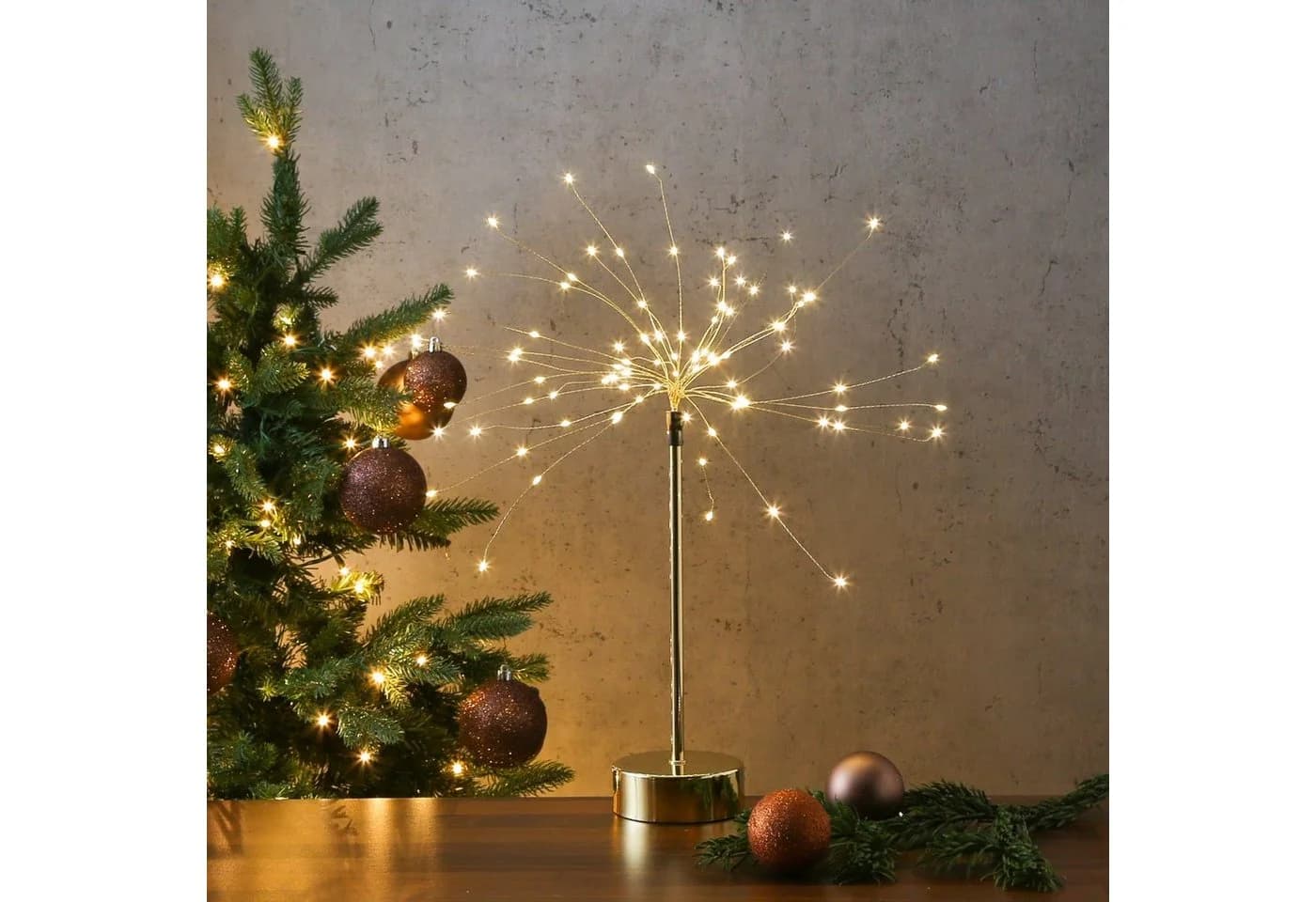 MARELIDA LED Stern Feuerwerk Tischleuchte Warmweiß - Bild 2