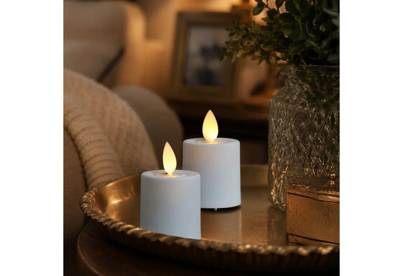 MARELIDA LED-Kerzenset Mini mit Timer und bewegter Flamme Weiß - Bild 2