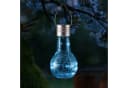 MARELIDA LED Solarleuchte Glühbirne Blau Bruchglas-Optik Bild 1