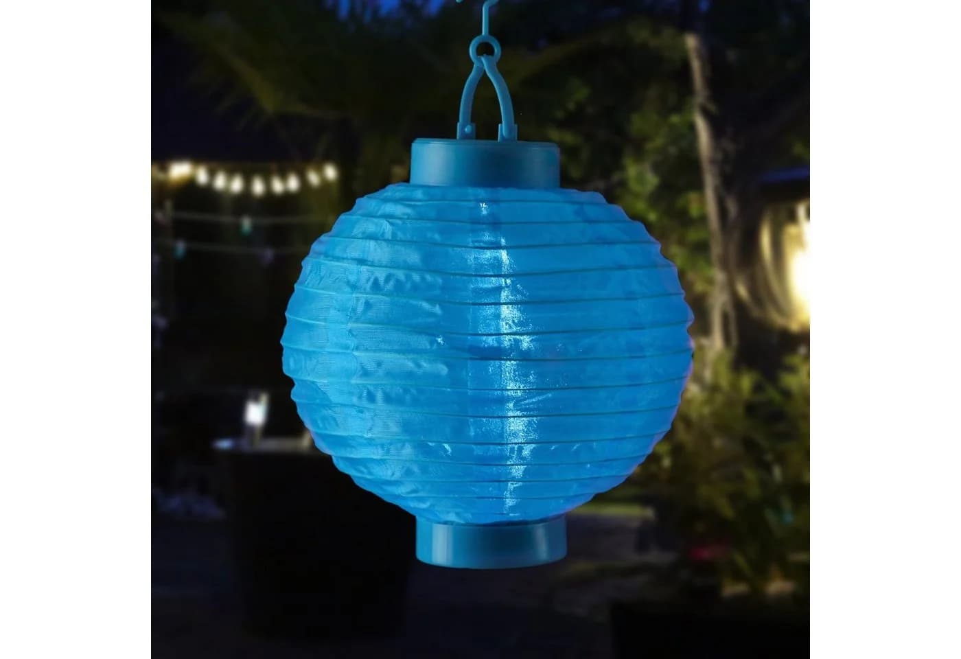 MARELIDA LED Solar Lampion Blau 20cm mit Dämmerungssensor - Bild 2