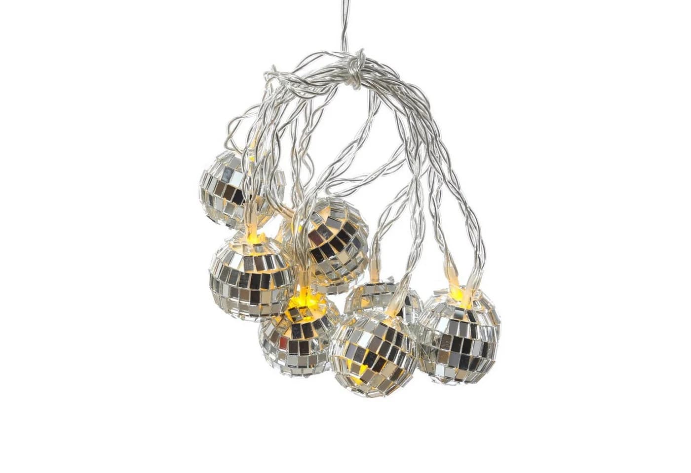 SATISFIRE LED-Lichterkette 10 kleine Spiegelkugeln Silber - Bild 2