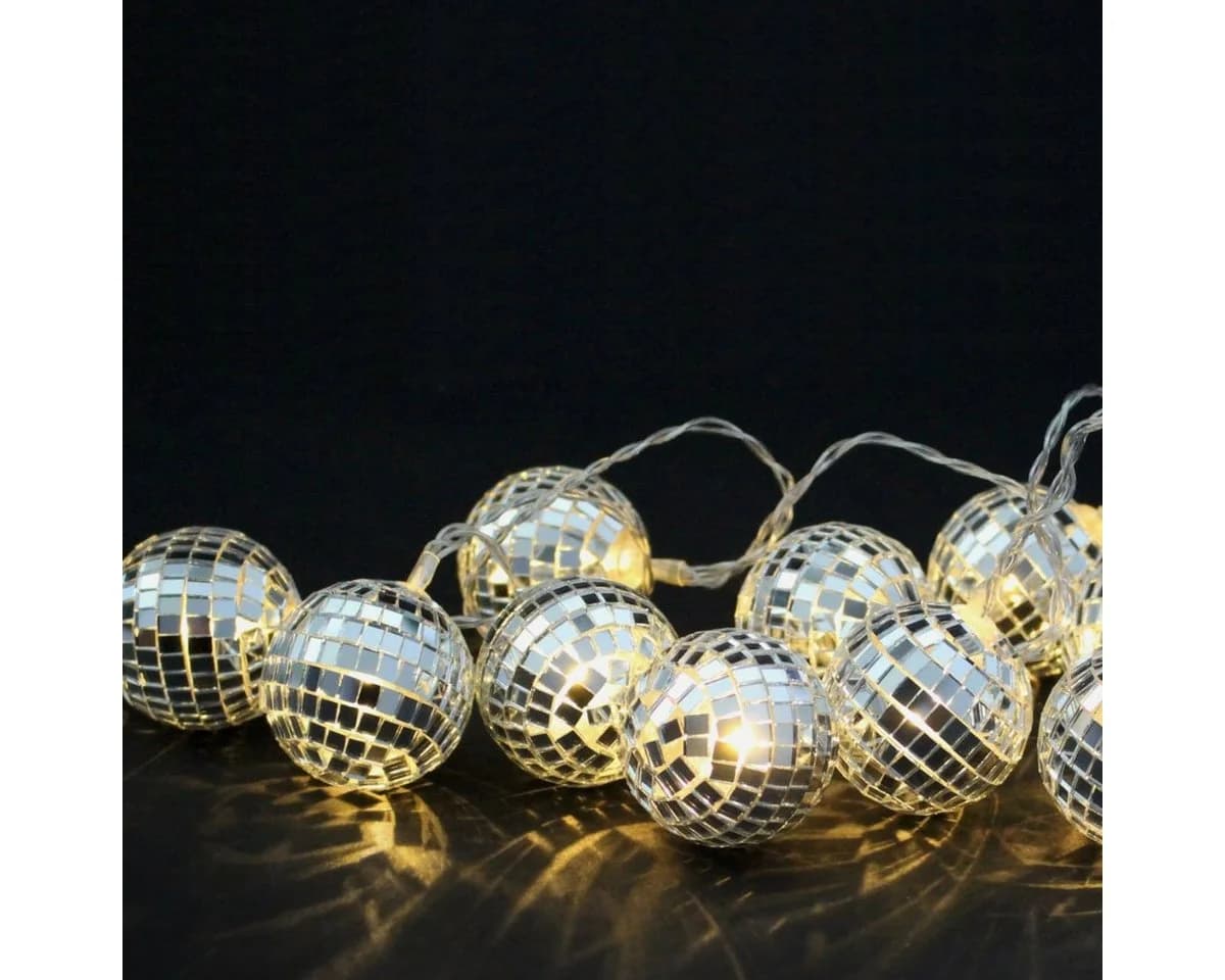 SATISFIRE LED-Lichterkette 10 kleine Spiegelkugeln Silber - Bild 5