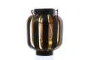 MARELIDA LED Solar Laterne Schwarz/Gold mit Lichtsensor Bild 1