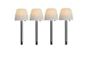 MARELIDA LED Solar Wegleuchten 4er Set Milchig Weiß mit Erdspieß Bild 3