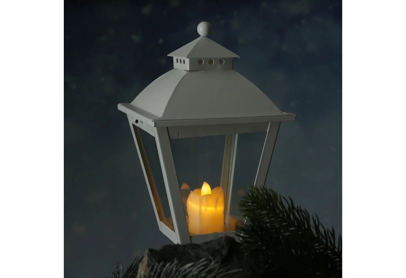 MARELIDA LED-Kerze Beige Flackernd 6cm Inkl. Batterien - Bild 4