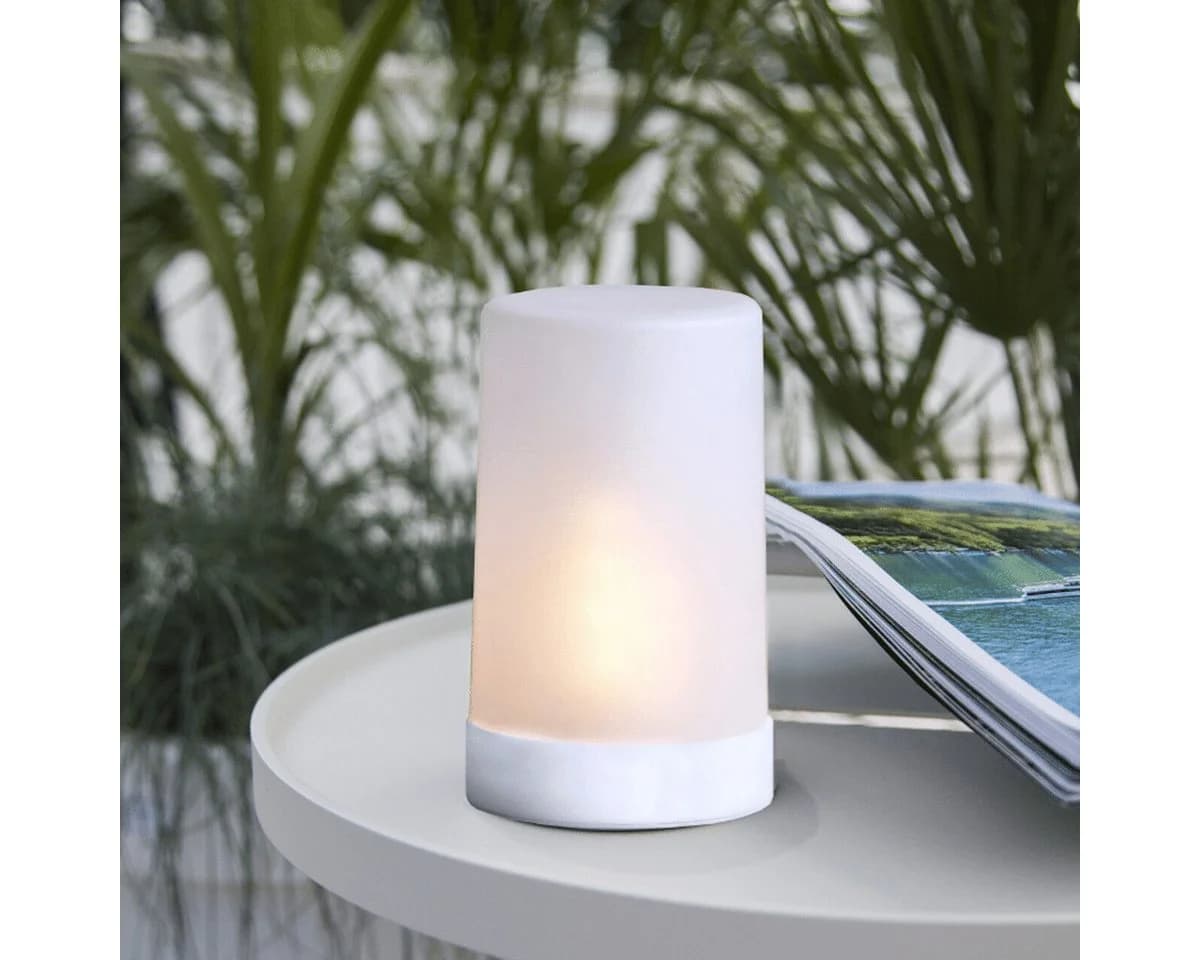 MARELIDA LED Windlicht Timer gefrostet weiß - Bild 3