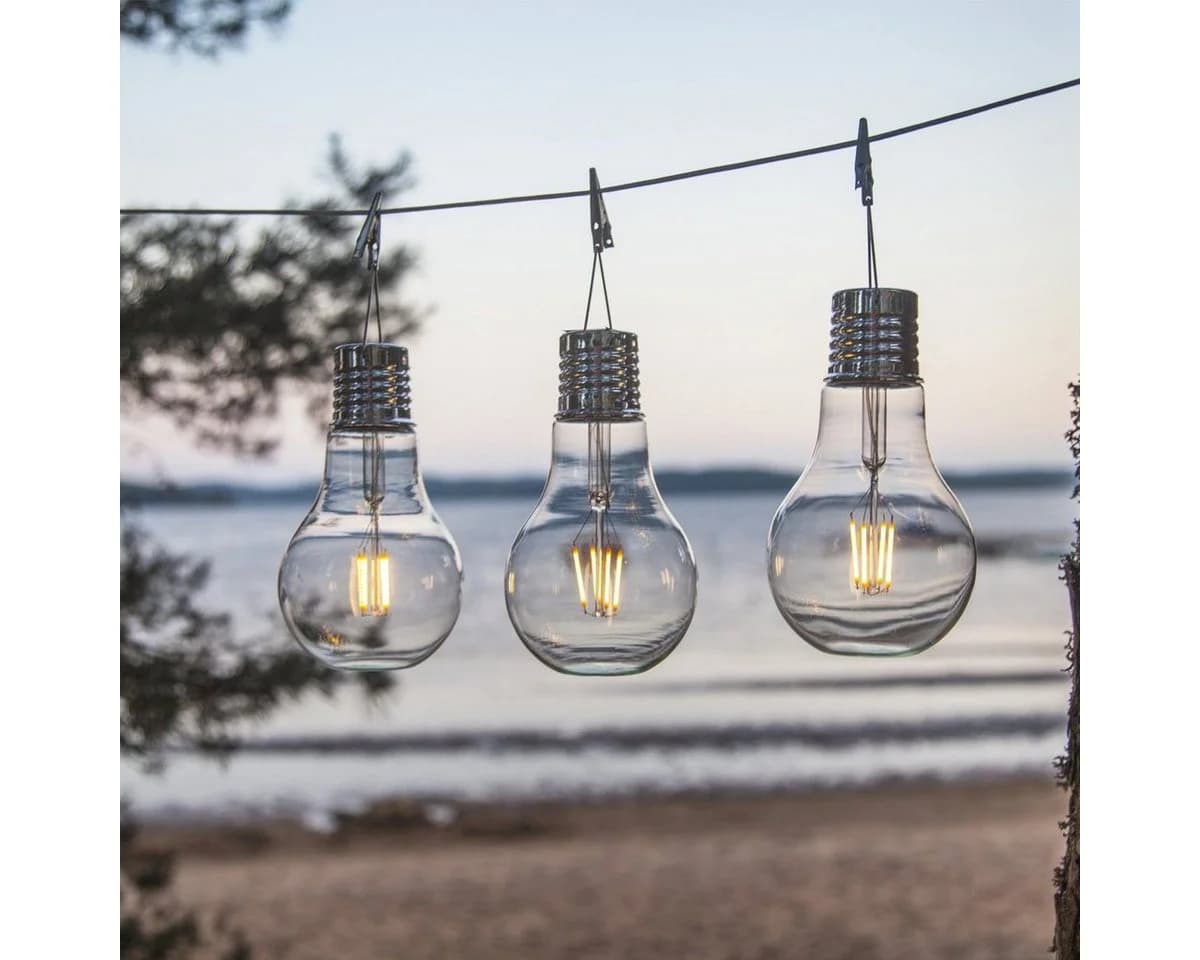 MARELIDA LED Solarleuchte XL 3er-Set Warmweiß Transparent - Bild 5