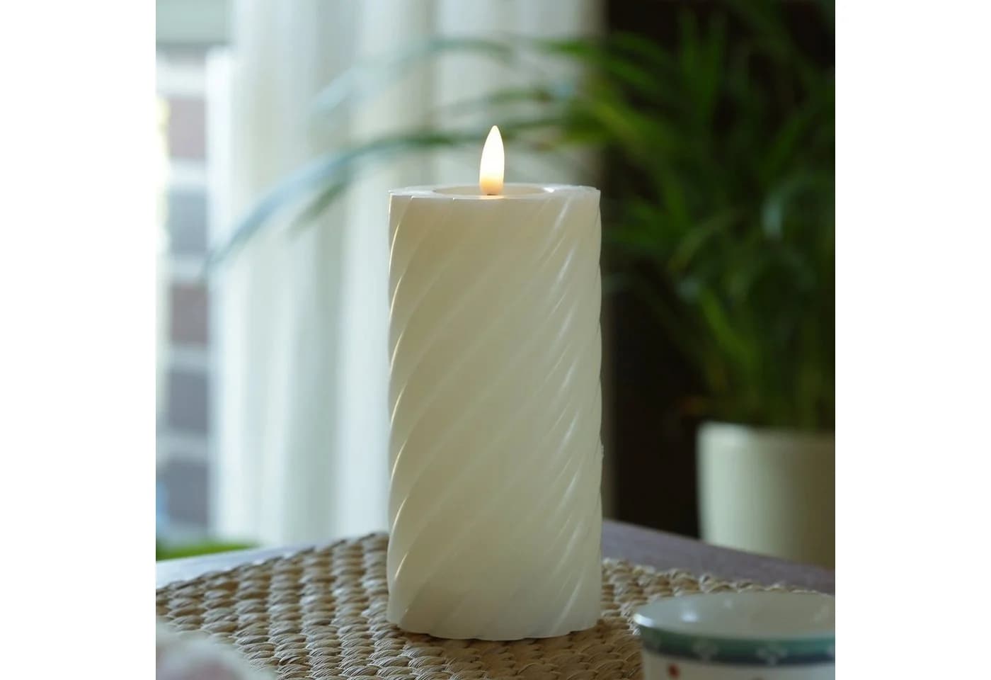 MARELIDA LED-Kerze Twist Echtwachs Creme Timer - Bild 2