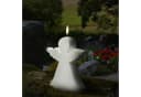 MARELIDA LED-Kerze Engel Gartenfigur Grabdeko 3D Flamme weiß Bild 2