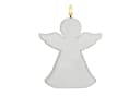 MARELIDA LED-Kerze Engel Gartenfigur Grabdeko 3D Flamme weiß Bild 5