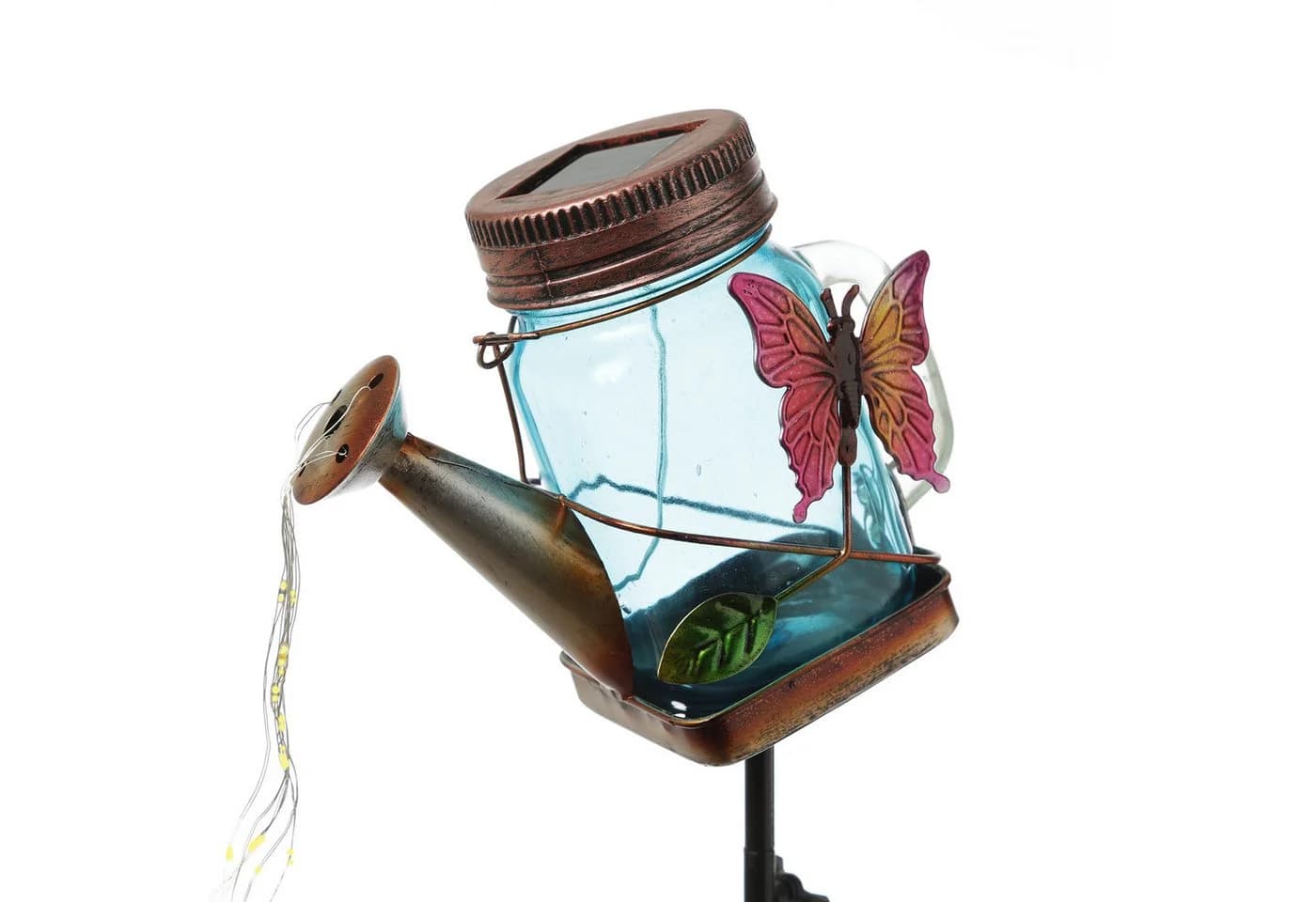 MARELIDA LED Solar Gießkanne mit Wasserfalleffekt und Schmetterling - Bild 3
