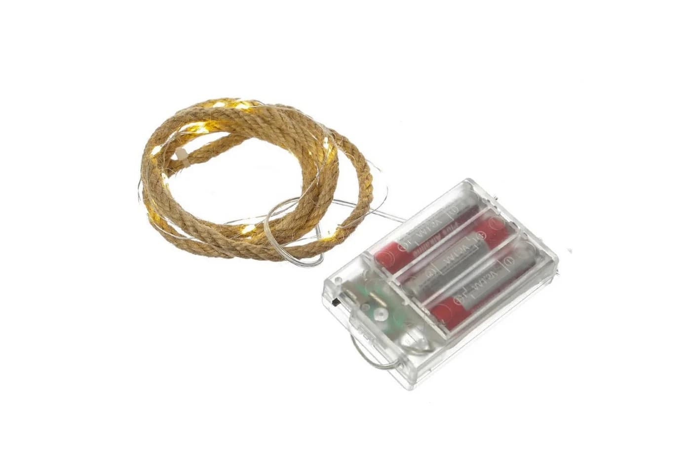 MARELIDA LED-Lichterkette Seil Jute maritime Deko Kordel Tau 20LED 1m Timer Naturseil für Innen - Bild 2