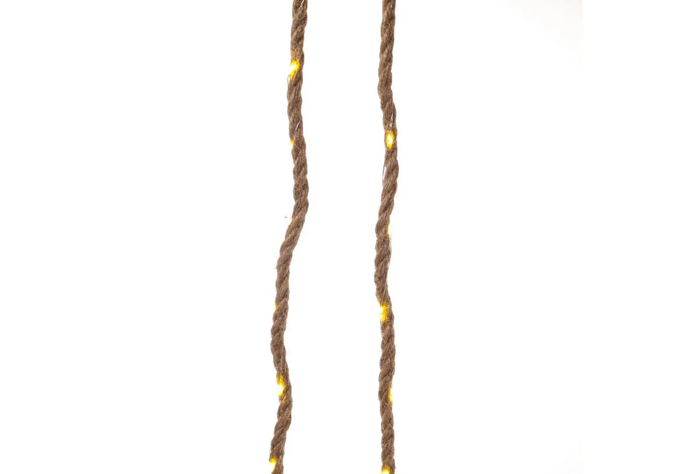 MARELIDA LED-Lichterkette Seil Jute 40 LED 2m Timer Naturseil Innen - Bild 4