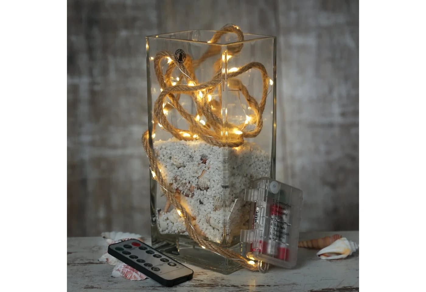 MARELIDA LED-Lichterkette Jute Seil 40LED Timer Dimmbar IP44 - Bild 3