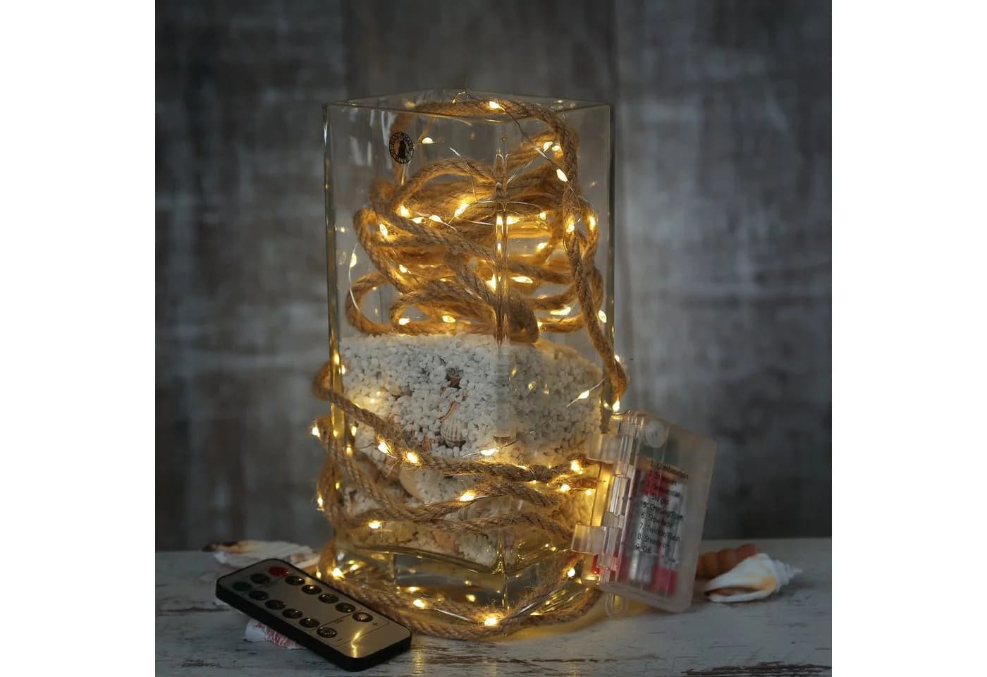 MARELIDA LED-Lichterkette Jute 100LED 5m Timer Dimmbar - Bild 4