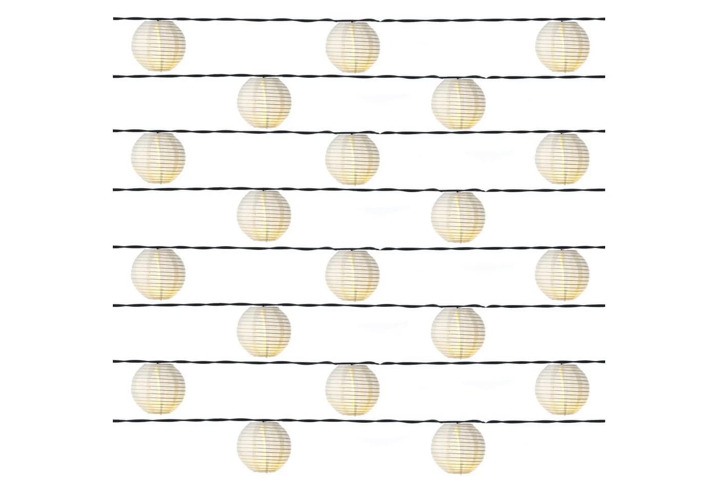 MARELIDA LED-Lichterkette Lampionkette 20 weiße Lampions - Bild 3