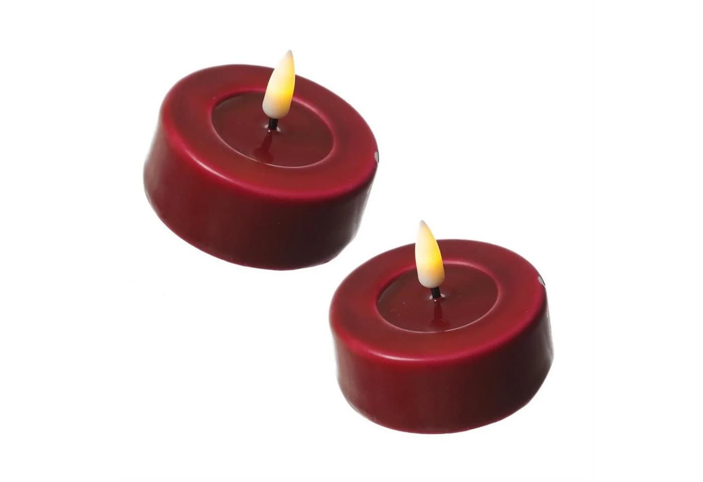 Deluxe Homeart LED Teelichter Mia Deluxe Flackernd 6,1cm Bordeauxrot 2er Set - Bild 2