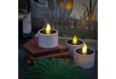 MARELIDA LED Solar Teelichter 3er Set Weiß Orange Flackernd Bild 4