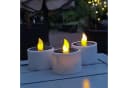 MARELIDA LED Solar Teelichter 3er Set Weiß Orange Flackernd Bild 5