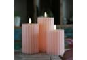 MARELIDA LED-Kerze Liv Echtwachs Rosa mit Timer Bild 3