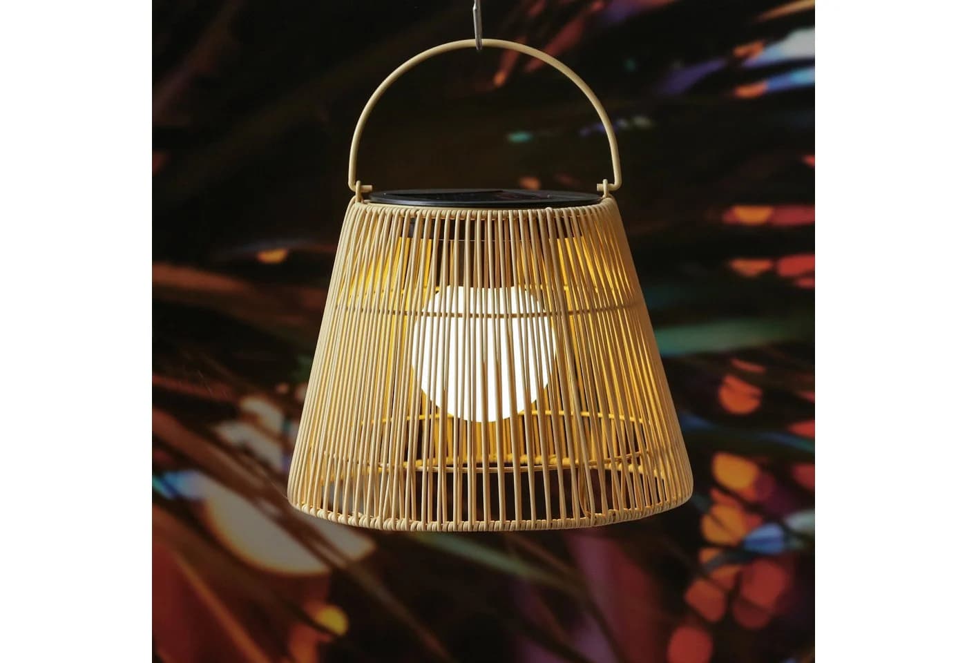 MARELIDA LED Solar Laterne Hängeleuchte Rattanoptik Warmweiß - Bild 4